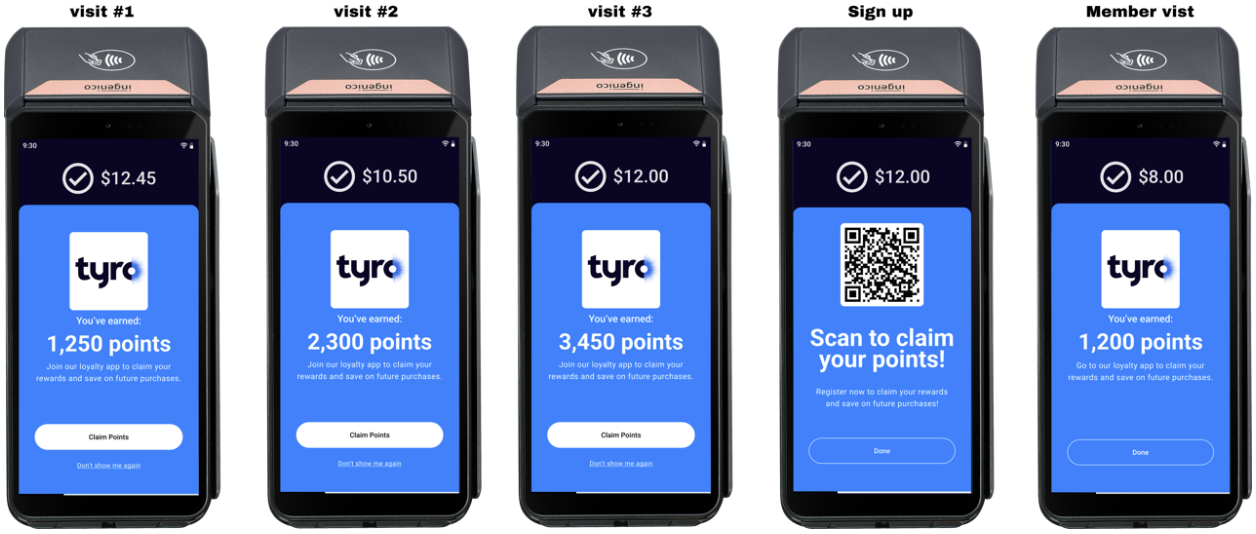 Loyalty on-terminal experience