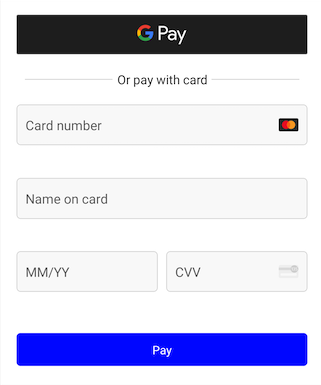Android Pay Sheet