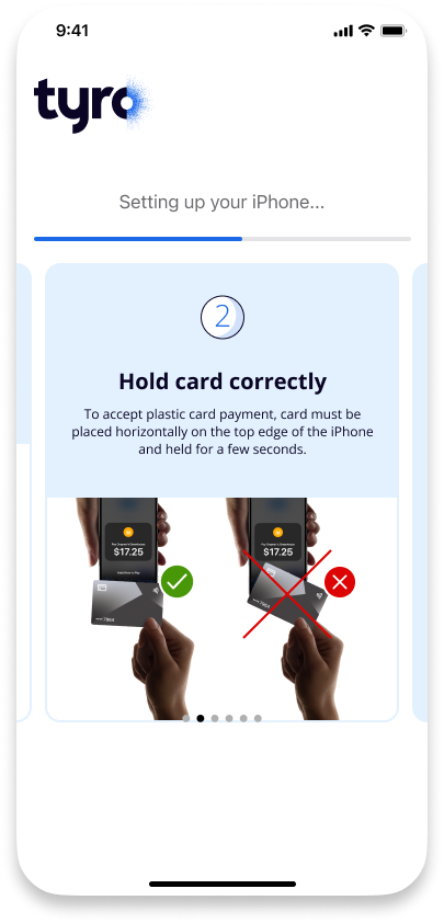 In-App education during set up 4