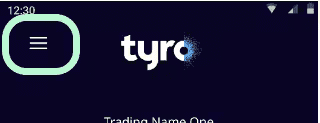 Tyro Pro Hamburger Menu